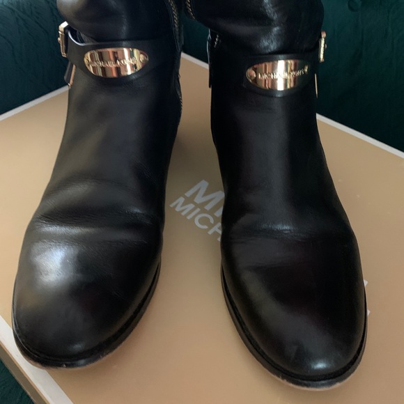 Michael Kors Arley Stretch Leather Riding Boots - Picture 2 of 8